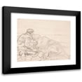 thumbnail image 1 of Fritz Syberg 14x12 Black Modern Framed Museum Art Print Titled - Johannes Larsen Makes Studies (1900 - 1901), 1 of 5