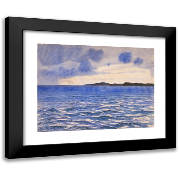 Fritz Syberg 14x12 Black Modern Framed Museum Art Print Titled - Marine. Funen Head (1901 - 1902)