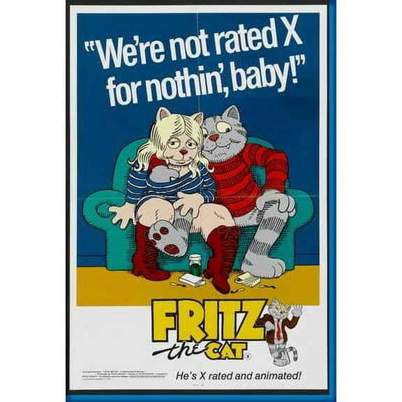 Fritz The Cat Movie Poster Art Poster 24x36 Unframed, Age: Adults, Rectangle Best Posters