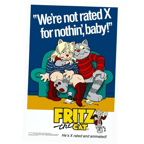 Fritz The Cat Movie Poster Metal Sign 8Inx 12In Print On Metal 8x12 Square Adults Best Posters