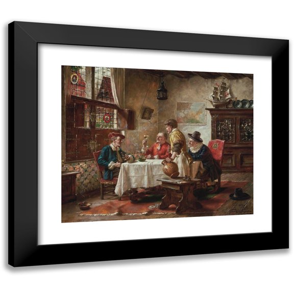 Fritz Wagner 14x12 Black Modern Framed Museum Art Print Titled - A Good Vintage