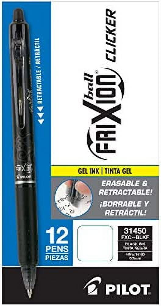Frixion Clicker Erasable Gel Pen, Retractable, Fine 0.7 Mm, Black Ink, Black Barrel