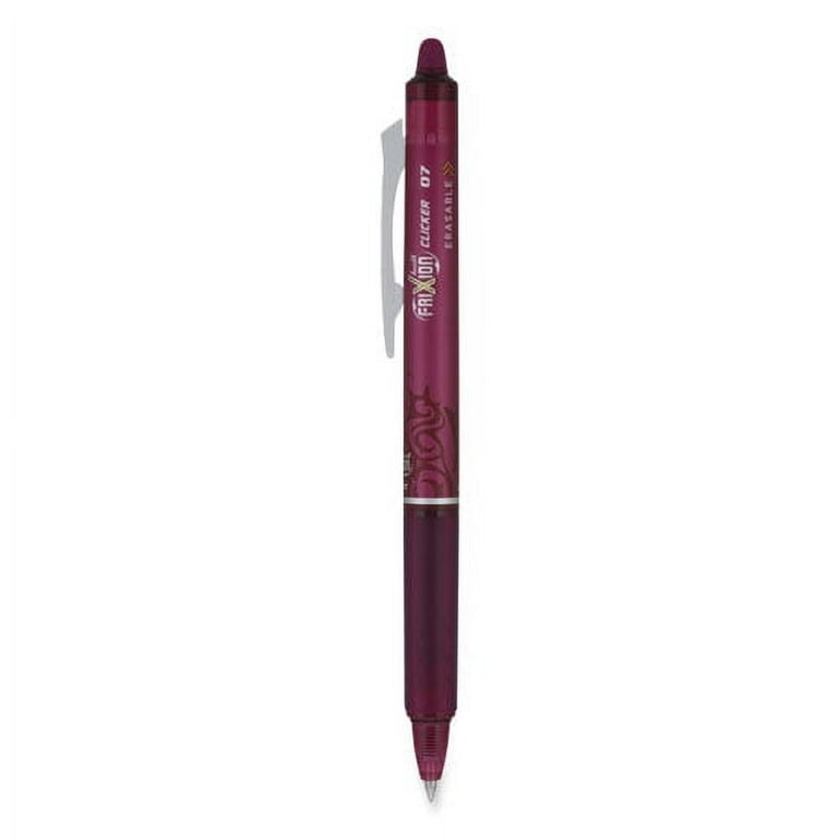 FriXion Clicker Erasable Gel Pen, Retractable, Fine 0.7 mm, Burgundy Ink, Burgundy Barrel, Dozen FriXion Clicker Erasable Gel Pen, Retractable, Fine 0.7 mm, Burgundy Ink, Burgundy Barrel, Dozen