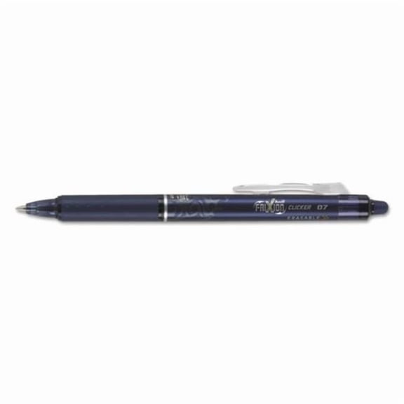 Frixion Clicker Erasable Gel Pen, Retractable - Fine 0.7 mm, Navy Ink & Navy Barrel