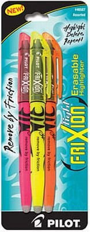 Frixion Hiliter Erasable Highliter Assorted Colors, 3-Count (6-Pack)
