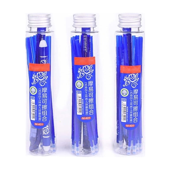 Frixion Style Erasable Gel Pen 0.5mm Fine Point - Blue Ink, Writing Tool with Eraser for Office & Home - Smooth Ink, Clean Erasing, 5ml Refill