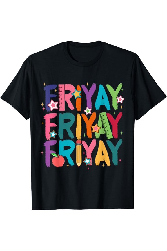 Friyay Happy Weekend Trip Friday Teacher Student T-Shirt