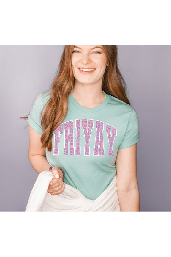 Friyay Shirt Finally Friday Shirt That Friday Feeling T Shirt Teacher Fri-Yay Shirt Leopard Print Friday Tshirt Tgif Preppy Teacher Tee All Size S-5XL