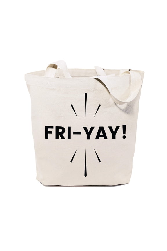 Friyay Weekend Cotton Canvas Tote Bag
