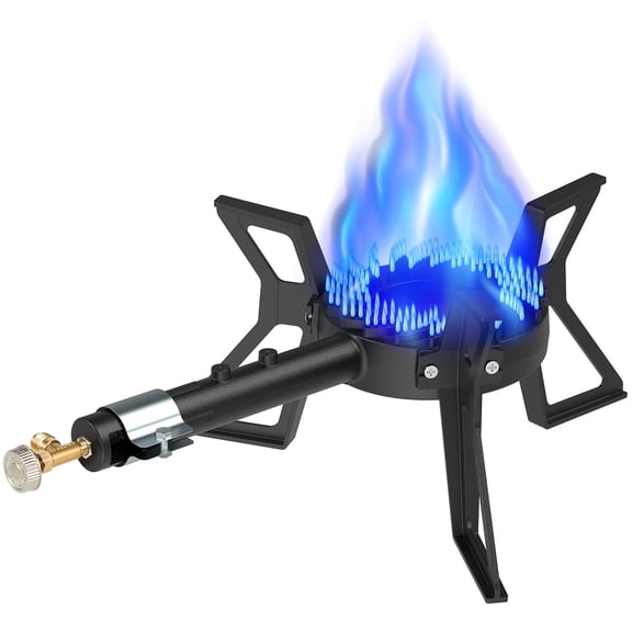 Frizi Portable Tripod Gas Burner Stove  Single Propane Burner for Outdoor Cooking, Camping, Hiking, Backpacking | Compact & Stable Gas Stove for Boiling, Frying, and Grilling Outdoors