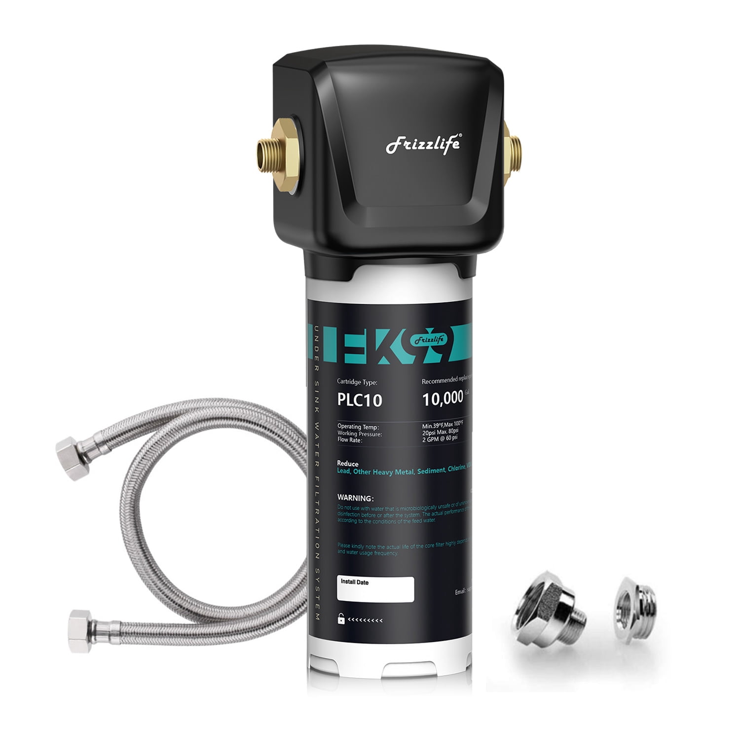 Frizzlife PLC10 Replacement Water Filter Cartridge - Compatible With FK99/FP99/SW10/SW10F Under Sink Systems-676960