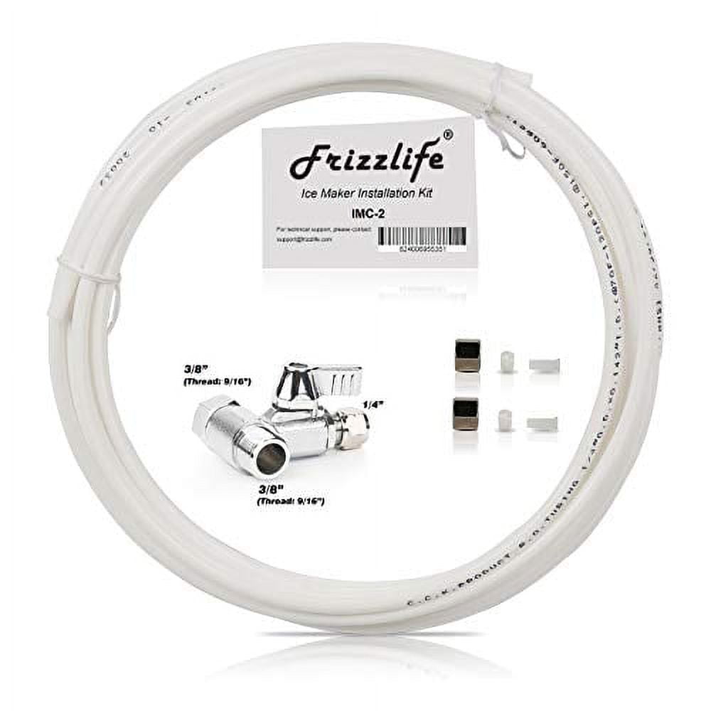 Frizzlife Ice Maker Fridge Water Line Installation Kit Fits, Model IMC