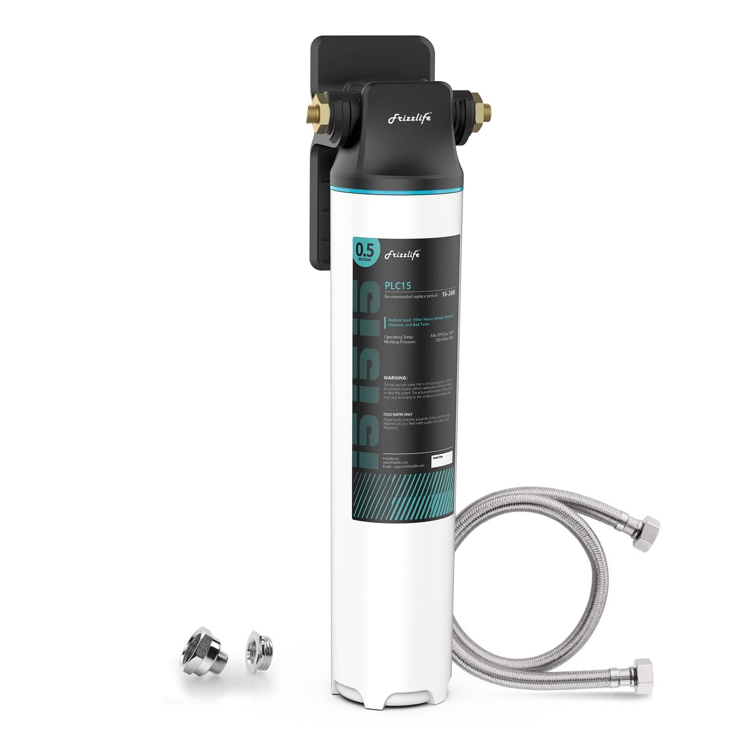 Frizzlife SW15 Kitchen Under Sink Water Filter System Direct Connect, 0.5 Micron