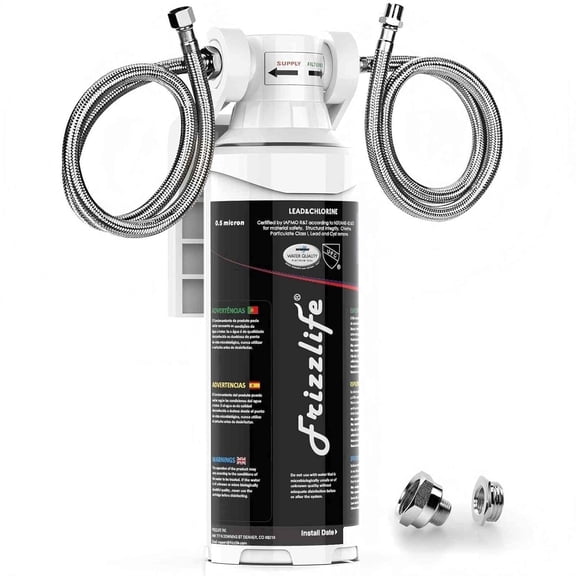 Frizzlife Under Sink Water Filter System, NSF/ANSI 42 & 53 Certified, Direct Connect Drinking Water Filtration, 0.5 Micron High Capacity Filter Reduces Lead, Chlorine, Taste & Odor