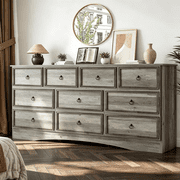 Frmobepts 10 Drawer Dresser for Bedroom, Dresser TV Stand, Chest of Drawers for Storage and Organization, Gray