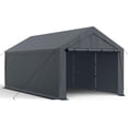 thumbnail image 1 of Frmobepts 10 x 20ft Steel Carport Heavy Duty Awning Car Canopy Tent with Side Walls for outdoor Truck Boat Car Port Party Storage,Gray, 1 of 7