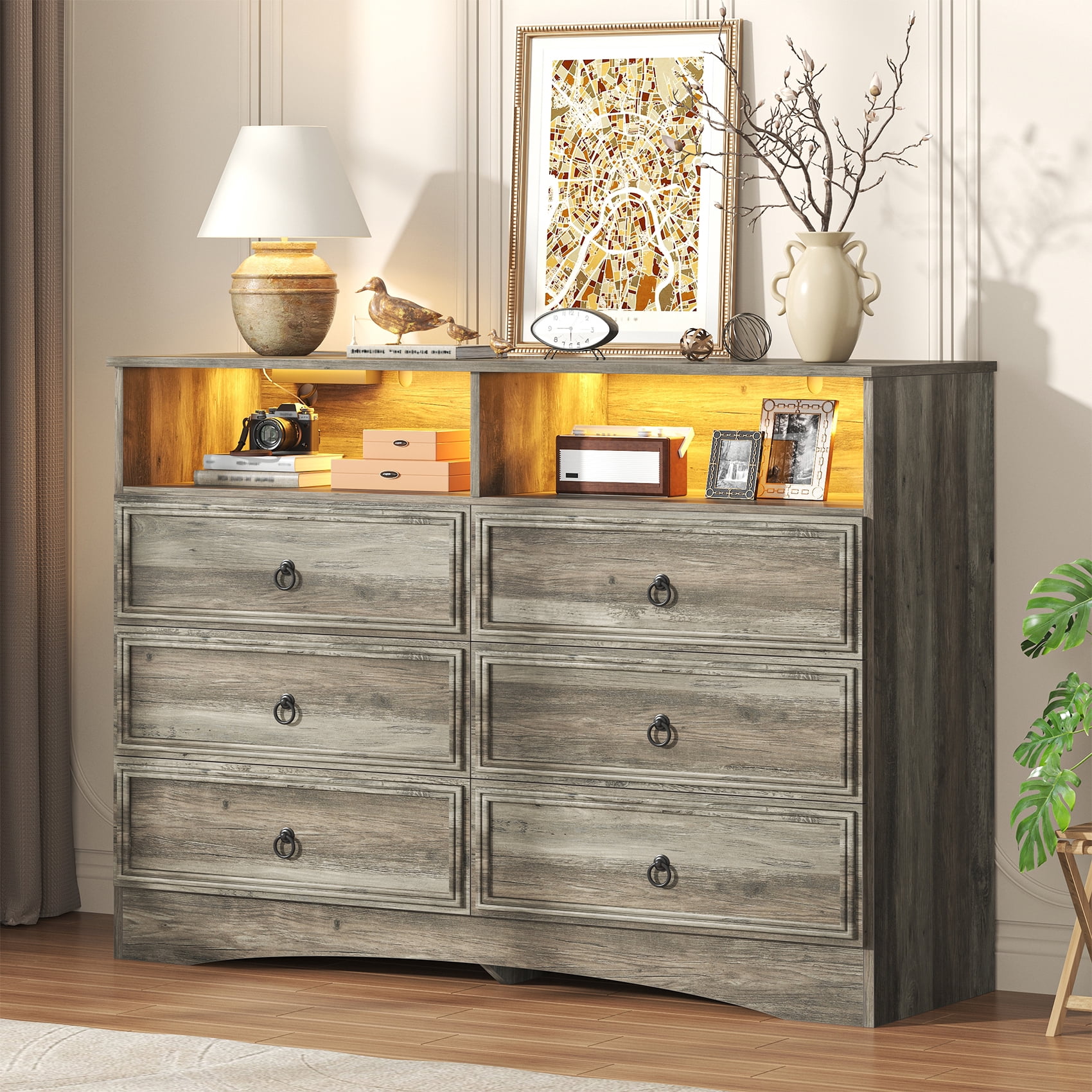 slim fit dress slacks Moon - Dresser With LED Lighting - Marble