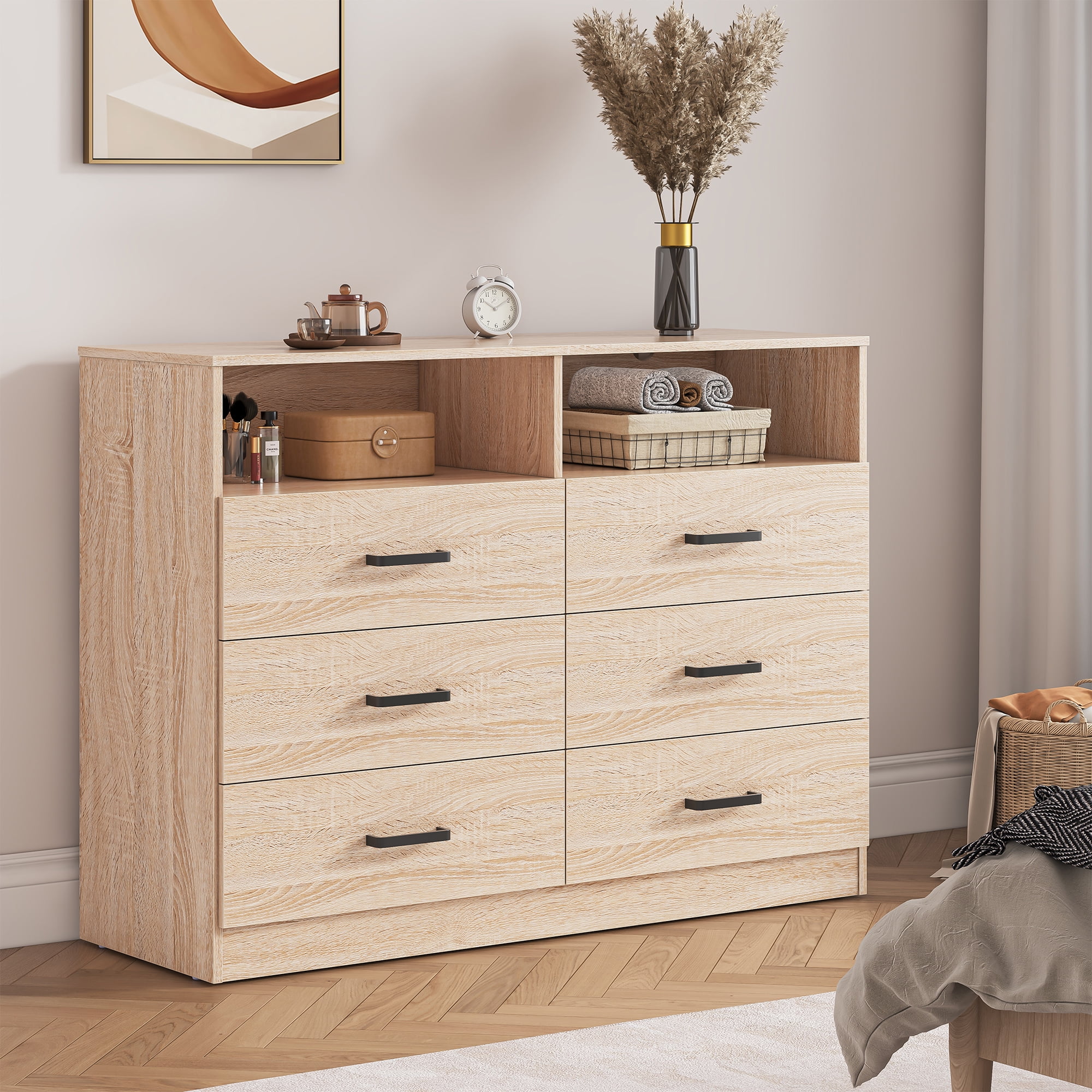 Light wood double dresser discount