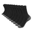 thumbnail image 1 of Frnrwgo 5 Pairs Mens Over the Calf Socks Moisture Wicking Cotton Casual Crew Length Athletic Running Hiking Socks, 1 of 3