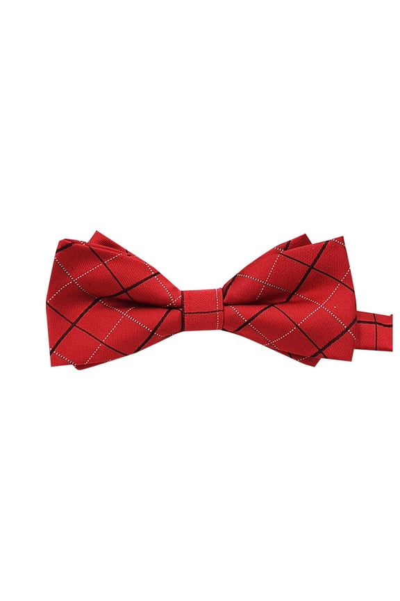 Bow Ties for Men Double Layer Solid 2.6" for Graduation Interview Daily Casual Tie