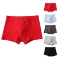 thumbnail image 1 of Frnrwgo Boys Boxer Briefs Solid Color Soft Cotton Breathable Tag-Free Comfort Everyday Underwear, 1 of 4