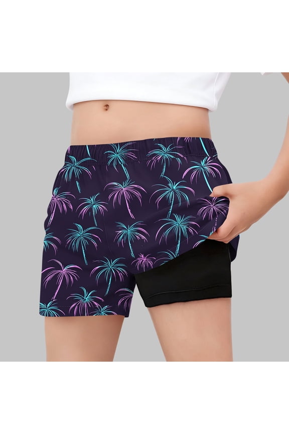 Boys Swim Shorts Quick Dry Breathable Big Kids Youth Summer Beach Elastic Waist Trunks