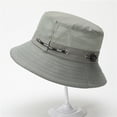 thumbnail image 1 of Frnrwgo Bucket Hat for Men Mesh Breathable Drawstring Solid Color Outdoor Cap, 1 of 5