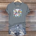 thumbnail image 1 of Frnrwgo Easter Womens Tee Shirts Comfy Printed Holiday Pullover Funny Short Sleeve Round Neck Spring Loose Fit Fashion Tops, 1 of 5