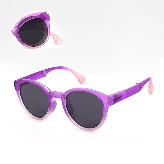 Frnrwgo Kids Foldable Polarized Sunglasses UV Protection Outdoor Girls Boys Sunscreen Glasses Ages 2-12