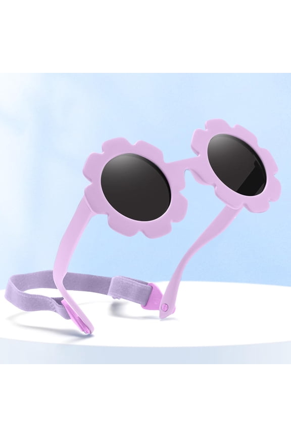 Kids Silicone Polarized Sunglasses UV Protection Soft Frame Cute Glasses Ages 0-3