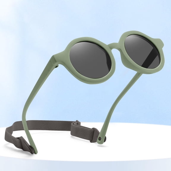 Frnrwgo Kids Soft Silicone Polarized Sunglasses UV Protection Playful Glasses Ages 0-3