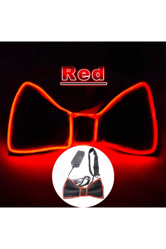 LED Light Up Bow Tie Men Luminous Neckwear for Party Carnival Performance Dress Up