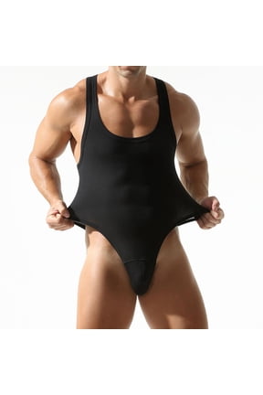 Men's Bodysuit Singlet Tank Top Breathable Lightweight Training Suit for Home Exercise
