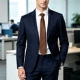 thumbnail image 1 of Frnrwgo Men's Classic Solid Satin Necktie, Formal Business Wedding Party Dress Accessory, 1 of 5