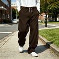 thumbnail image 1 of Frnrwgo Men's Heavyweight Sweatpants Loose Fit Drape Drawstring Elastic Waist Multi-Pocket Winter Streetwear Loungewear Pants, 1 of 9