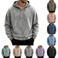 thumbnail image 1 of Frnrwgo Men's Hoodie Half Zip Loose Fit Warm Long Sleeve Hooded Casual Fall Winter Top, 1 of 6