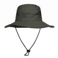 thumbnail image 1 of Frnrwgo Men’s Sun Hat Adventure Camping Wide Brim Breathable Packable Drawstring Safari Cap, 1 of 2