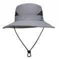 thumbnail image 1 of Frnrwgo Men’s Sun Hat Adventure Camping Wide Brim Breathable Packable Drawstring Safari Cap, 1 of 2
