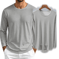 thumbnail image 1 of Frnrwgo Men's T-Shirt Regular Fit Long Sleeve Mesh Breathable Quick Dry Solid Color Athletic Gym Top, 1 of 7