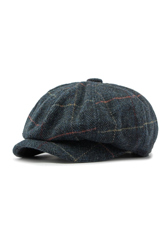 Men's Vintage Newsboy Cap Classic Plaid Baker Hat British Style Gatsby Cap