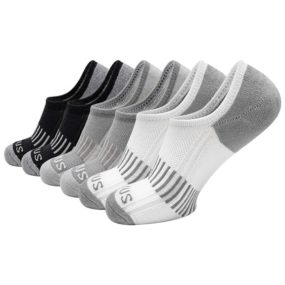 Frnrwgo Mens 6 Pairs Thick Terry Footbed Basketball Socks Sweat Wicking Breathable Cushioned Ankle Socks for Sports Gym Hiking