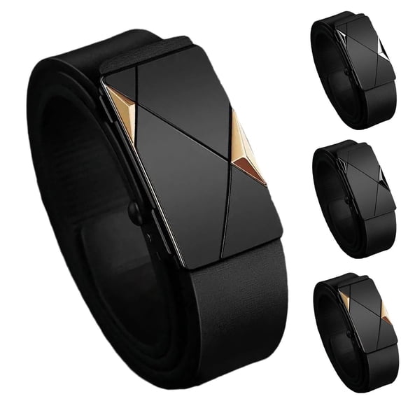 Frnrwgo Mens Automatic Buckle Belt No Holes Lightweight Breathable Nylon Dress Casual Business