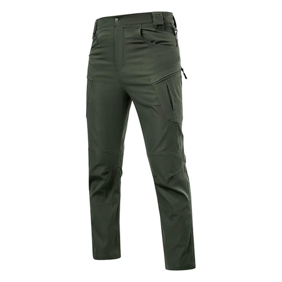 Frnrwgo Mens Cargo Pants Elastic Waist Quick Dry Waterproof Multi-Pocket Outdoor Hiking Pants
