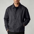 thumbnail image 1 of Frnrwgo Mens Jacket Loose Fit Button Front Patch Pocket Lapel Casual Spring Fall Outerwear, 1 of 7