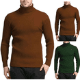 thumbnail image 1 of Frnrwgo Mens Sweater Turtleneck Ribbed Knit Oversized Long Sleeve Casual Winter Top, 1 of 6