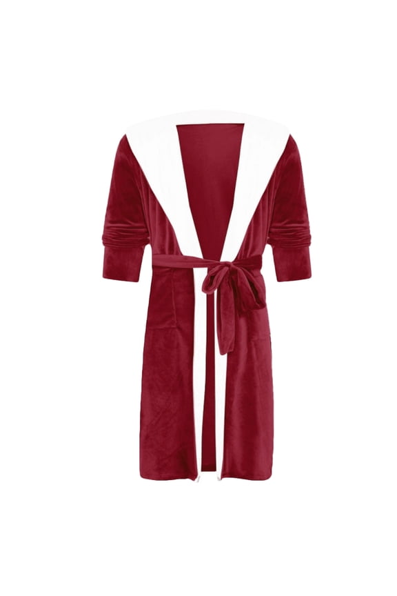 Robe for Men Lightweight Fleece Fuzzy Male Hooded Robe Long Bath Shower Spa