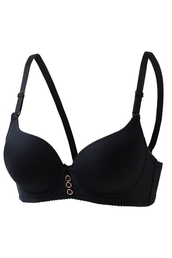 Womens Bras Thin Cup Underwire Wire Bra Comfortable Simple Solid Color Daily Wear