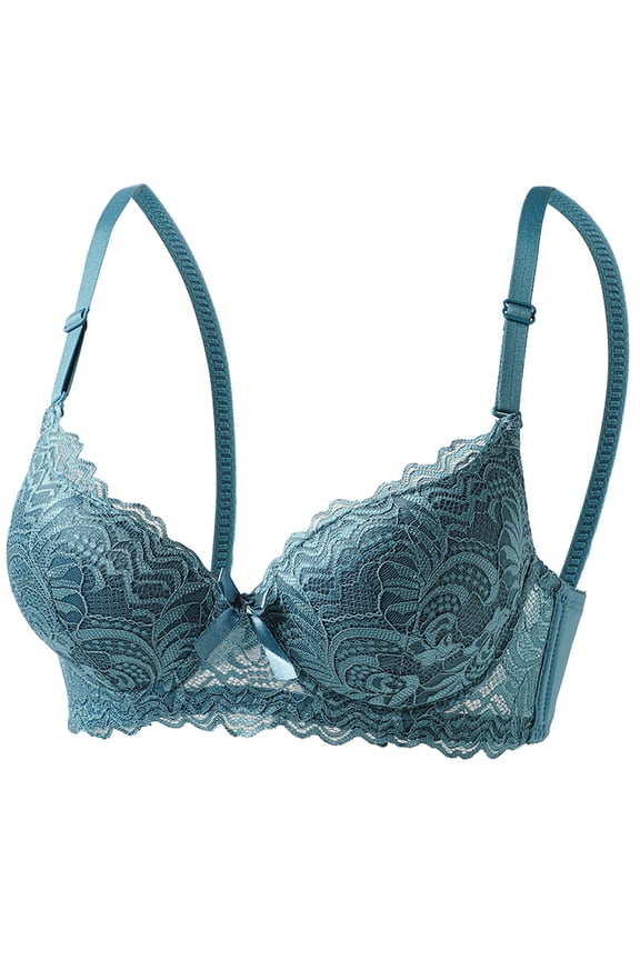 Womens Lace Bras, Thin Cup Underwire Wire Bra, Simple Solid Color Everyday Bras