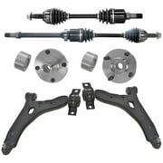 Frnt Hub Bearings Axles Control Arms for Ford 05-11 Focus Automatic Transmission
