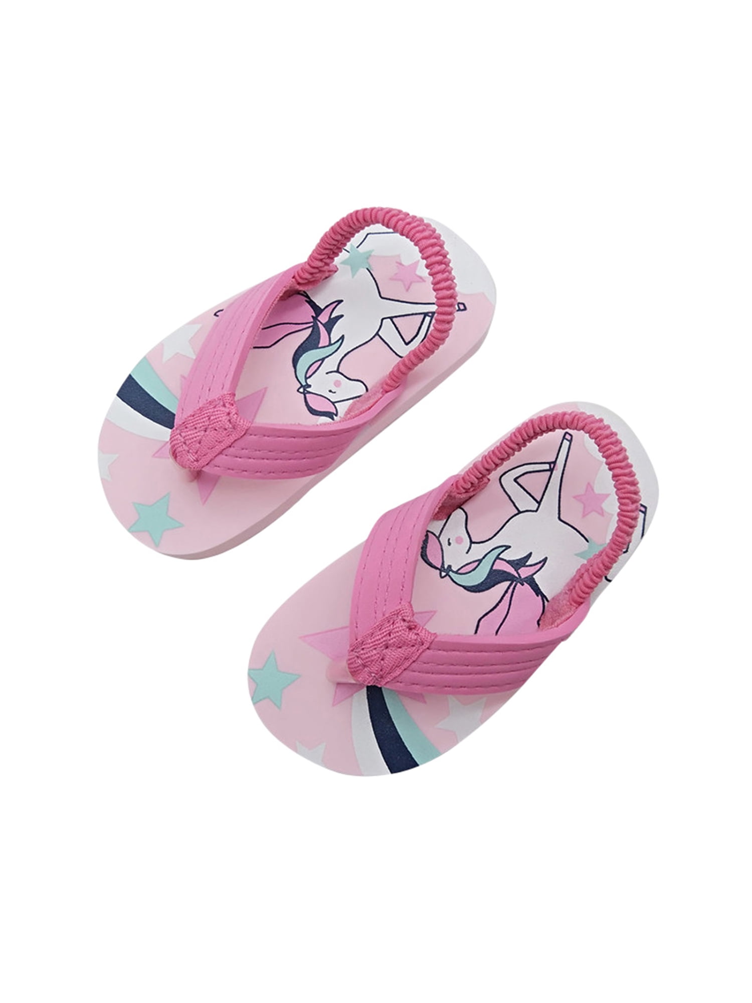 Frobukio Kid Toddler Boys Girls Summer Shoes 12 18 24 Months 2T 3T 4T Flip Flops Sandals with Back Strap Boys Girls Water Shoes for Beach and Pool